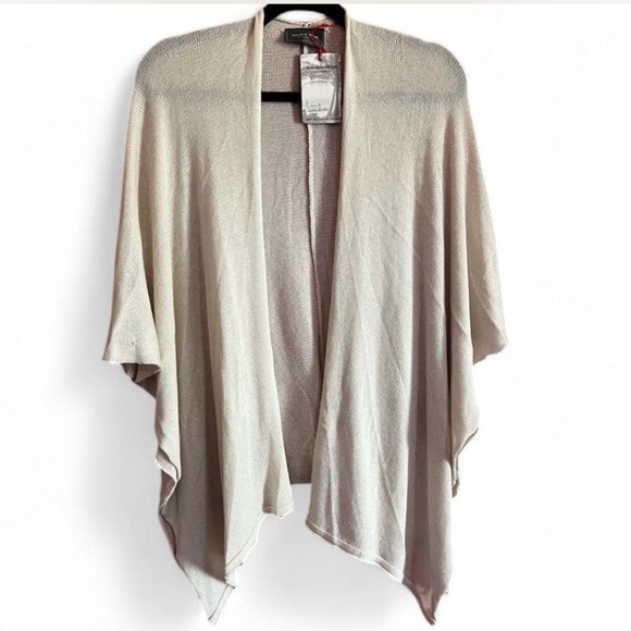 Wooden Ships by Paola Buendia Off-White Sweater Pancho, New - Picture 2 of 6